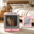 thumbnail image 6 of Enclosed Cat Litter Box Slide Out Tray Adjustable Door for Small Medium Cats, 6 of 8