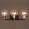 thumbnail image 3 of Uttermost Kent Edison 3-light Coastal Glass and Steel Vanity in Black and Brass, 3 of 7