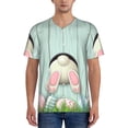 thumbnail image 4 of Haiem Hip Hop Hipster Baseball Jersey Button Down Shirts Sports Uniforms Men Women Jersey(White Bunny Bottom And Easter Eggs,3X-Large), 4 of 9