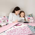 thumbnail image 5 of Homewish Western Cowgirl 3-Piece Full Size Comforter Sets for Female Men Girls,Leopard Print Bedding Comforter Set,Music Guitar Lightweight Bedding Sets,Ultra Soft Home Decor,Reversible, 5 of 8