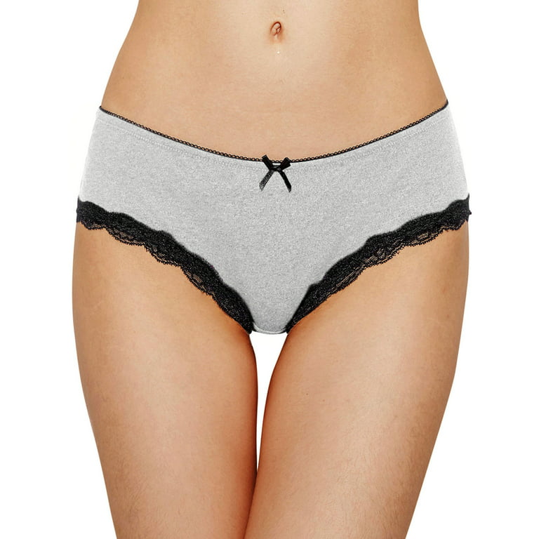 Women's Assorted Cotton Brief Panties Low Rise Underwear, 4-Pack 