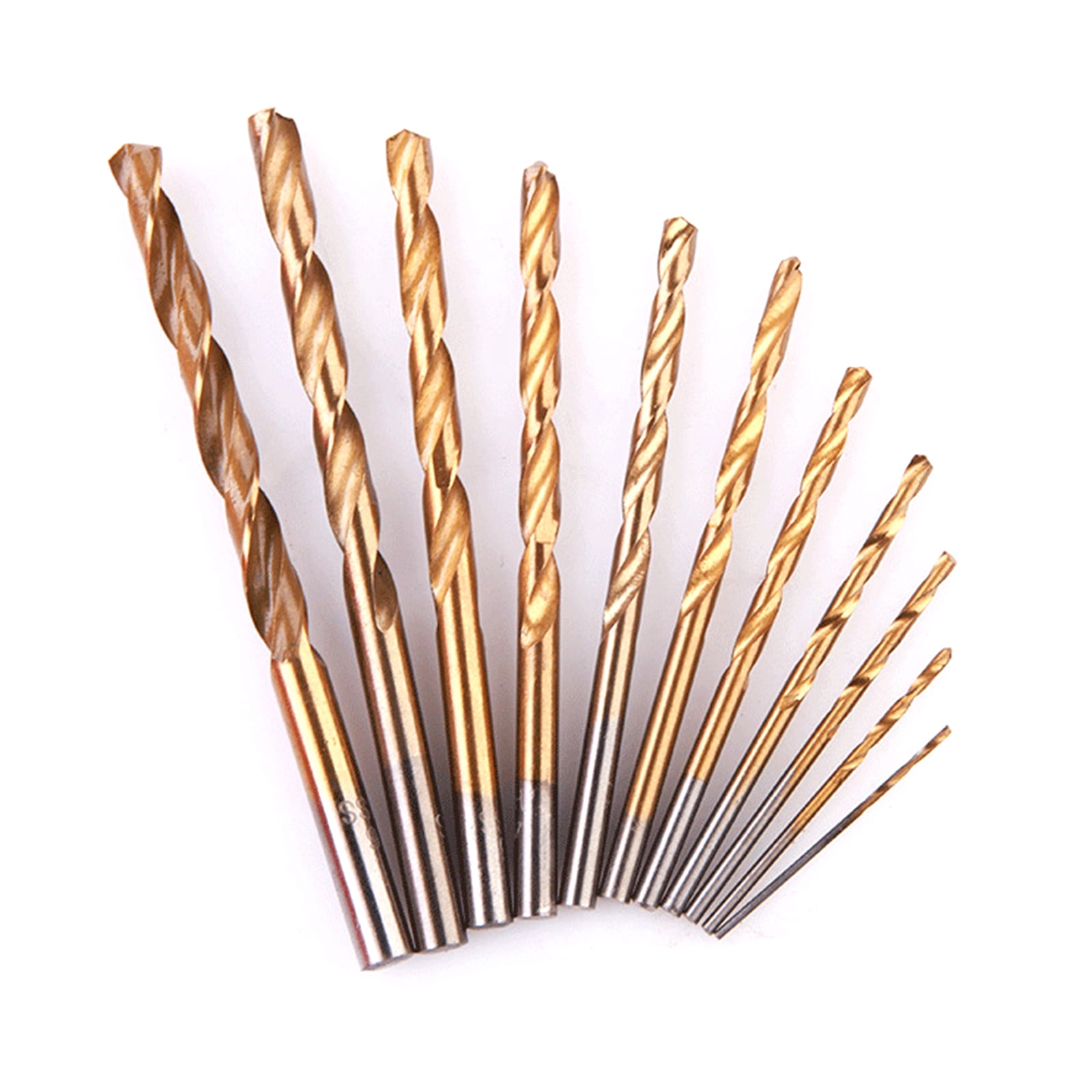 UNTERING Twist Drill 25Pcs Titanium Twist Drill Bit Set High Speed Steel Drill Bits with Storage Box for Steel Plastic Metal Copper Aluminum