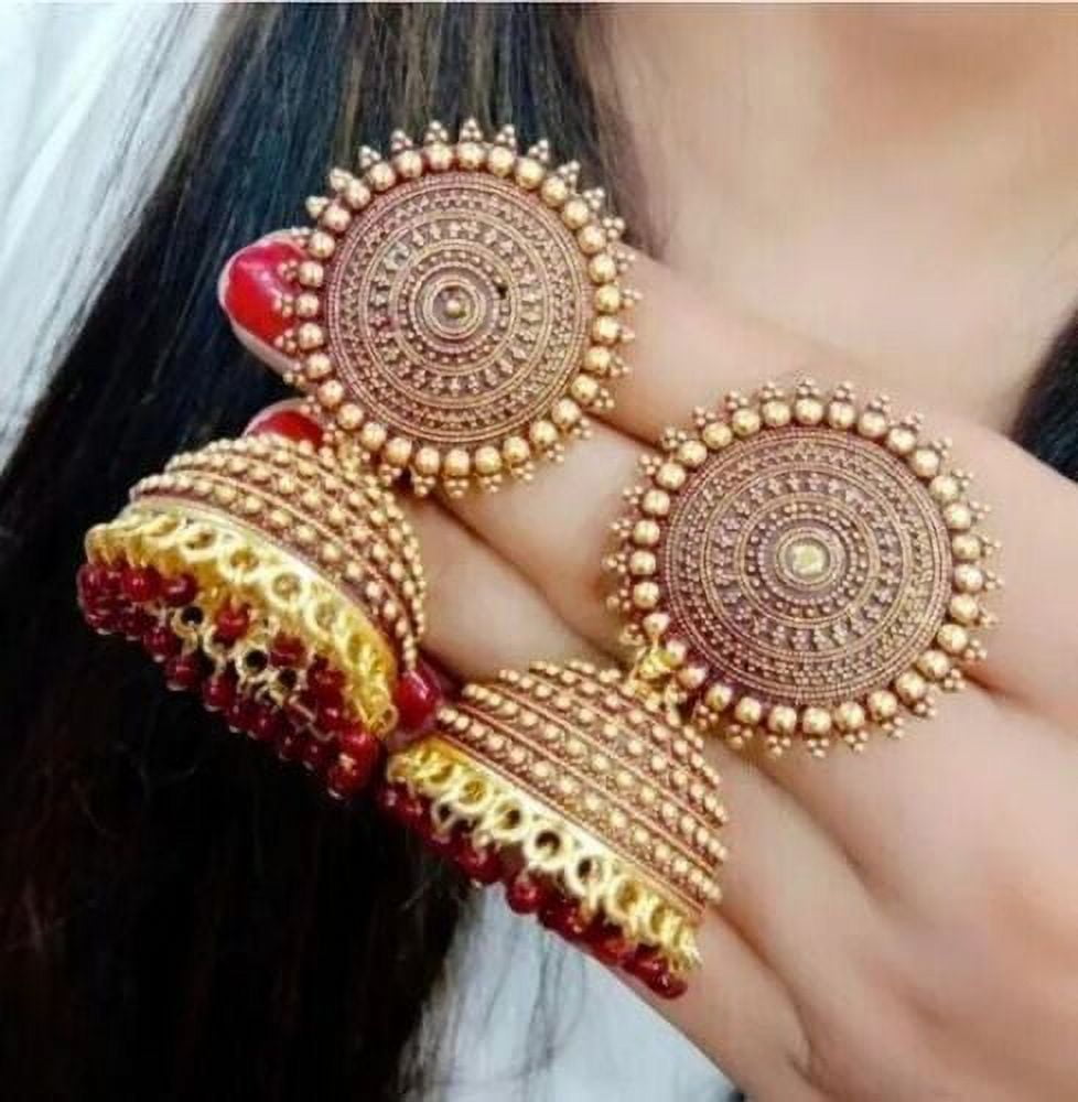 Ins Indian Jhumki Jhumka Long Chain Tassel Flower Nepel Tibet Thailand  Piercing Earrings Vintage Trendy Women Party Jewelry - AliExpress