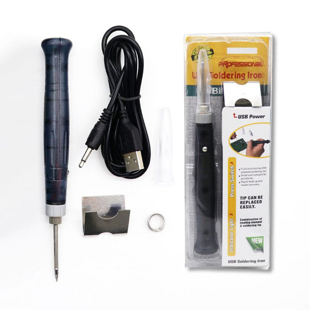 Mini Portable USB 5V 8W Electric Powered Soldering Iron Pen/Tip Touch Switch