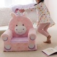 thumbnail image 4 of Soft Landing, Sweet Seats, Premium Pink Unicorn, Children’s Plush Chair (62005), 4 of 4