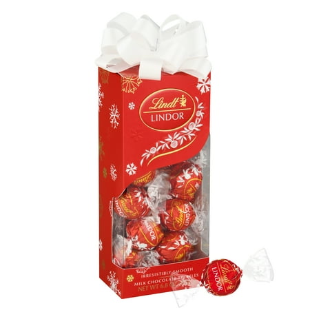 Lindt Lindor Milk Chocolate Candy Truffles Traditions Gift Box, 6.8 oz.