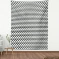 thumbnail image 4 of Ambesonne Abstract Fabric by the Yard Upholstery, Art Deco Triangles Motif, 5 Yards, White and Charcoal Grey, 4 of 5