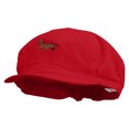 thumbnail image 2 of Dachshund Dog Embroidered Cotton Elastic Big Size Newsboy Cap - Red XL-2XL, 2 of 5