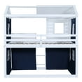 thumbnail image 6 of Harper & Bright Designs Twin Over Twin Bunk Bed with Under-Bed Storage, Wood Twin Size Bunk House Bed with Tent and Windows, Blue+White, 6 of 17