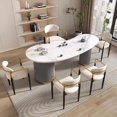 thumbnail image 4 of Bureau Gaming Office Desk Corner Reception Standing Study Computer Office Desk Storage Silla De Escritorio Fashion Furniture My Lux Decor Round, 4 of 20