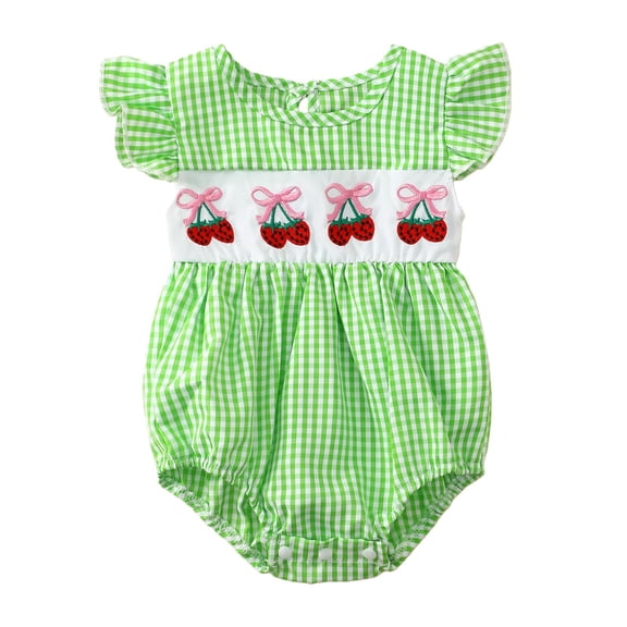 Coerni My First Easter Baby Girl Outfit New Born Smock Bubble Romper Ruffle Bodysuit Princess Onesie Jumpsuit Coming Home Outfit