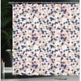 thumbnail image 4 of Ambesonne Blush Pink Shower Curtain, Mosaic Contemporary Art, 69"Wx70"L, Blush Tan and Dark Blue, 4 of 5