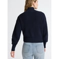 thumbnail image 4 of Scoop Women’s Cotton Boxy Ribbed Turtleneck Sweater, Midweight, Size XS-XXL, 4 of 5