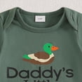 thumbnail image 5 of Xudanell Newborn Outfits Baby Boy Letter Printed Romper Mallard Duck Pants Summer Clothes with Matching Hat Dark Green 12-18 Months, 5 of 6