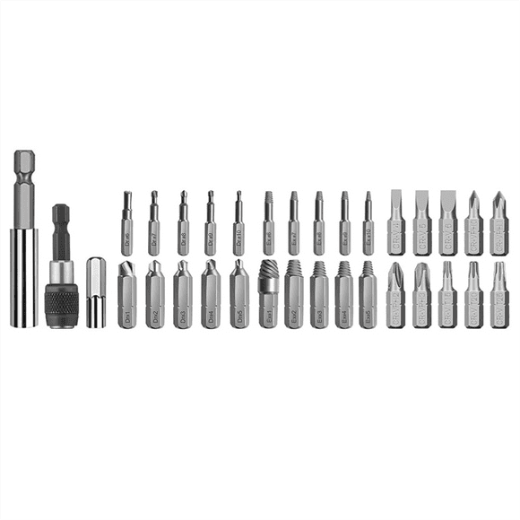 33Pcs Damaged Screw Extractor Kit & Screwdriver Bits Set Easy Out Stripped Screw Bolt Extractor Set