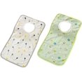 thumbnail image 1 of lote De 2 Grands Bavoirs Bb Et Maternelle (vert, Beige) En Coton Ultra Confortable Et Doux, Col Extensible Facile, Sac De Rangement Pour Enfants De, 1 of 5