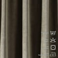 thumbnail image 4 of 3S Brother's Extra Long Solid Luxury Matte Velvet Soft Curtain Khaki Single Panel Hanging Back Tap & Rod Pocket Home Décor 5-25 Feet Custom Made Curtains -Made in Turkey Each(52"x300"), 4 of 7