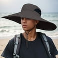 thumbnail image 2 of LILIYA Women Super Wide Brim Sun Hat UPF50+ Waterproof Bucket Hat Summer Lightweight Packable Safari Hats for Men Fishing, Hiking, Camping, 2 of 5