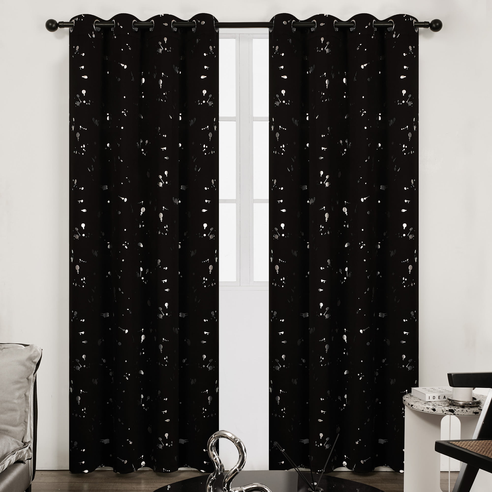 Deconovo Room Darkening Thermal Insulated Blackout Grommet Window Curtain 1 Pair 