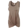 thumbnail image 2 of Sleeveless Tank Tunic Top with Knot on Hemline, 2 of 13