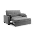 thumbnail image 3 of Nantucket Pull-Out Chenille Sleeper Sofa with Accent Pillows, Full Size, Light Gray, 3 of 7
