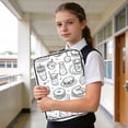 thumbnail image 6 of Haosy Accordion File Organizer Zipper Binder 500 Sheet 6-Tab Expanding File Folder Multi-Pocket 1.2 Inch 3 Ring Pizza Burger Fruit Line, 6 of 7