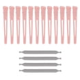 thumbnail image 1 of Juego de pinzas para el cabello de salón, 12 Uds., profesional, portátil, rosa, seccionador, herramienta de estilismo, 1 of 5