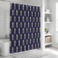 thumbnail image 6 of Pineapple Shower Curtain, Waterproof Shower Curtains for Bathroom, Yellow Fruit Navy Blue Summer Tropical Washable Fabric Bathtub Curtain Set Bath Decor with 12 Hooks Standard 72"x72", 6 of 8