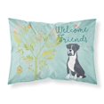 thumbnail image 1 of Carolines Treasures BB7581PILLOWCASE Welcome Friends Black Boxer Fabric Standard Pillowcase, 1 of 2
