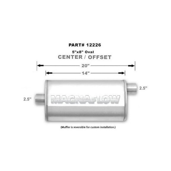 Magnaflow Perf Exhaust Muffler Stainless 2.5in Offset In Center Out