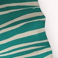 thumbnail image 2 of Simply Daisy 70" W x 73" H Wood Stripe Geometric Print Polyester Shower Curtain, Green, 2 of 3