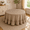 Dark Beige, variant on Fennco Styles Farmhouse Dark Beige Gingham Ruffled Tablecloth, Cottage Plaid Dining Table Cover with Ruffle Edge, 56" X 120"