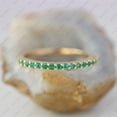 thumbnail image 4 of Dainty Stackable Ring, Emerald Half Eternity Band Ring, Lightweight Jewelry, 925 Sterling Silver Ring, , Fine Jewelry, Minimalist Ring., 4 of 5