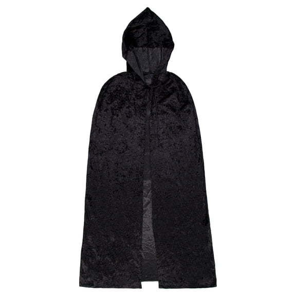 Velvet Cape Costume Accessory for Adults, Black, One Size, Halloween by Way To Celebrate