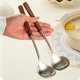 thumbnail image 3 of Juego de utensilios de cocina, espátula para pizza, filete, sartén para freír huevos, pescado, cuchara para sopa con mango de madera, 3 of 6