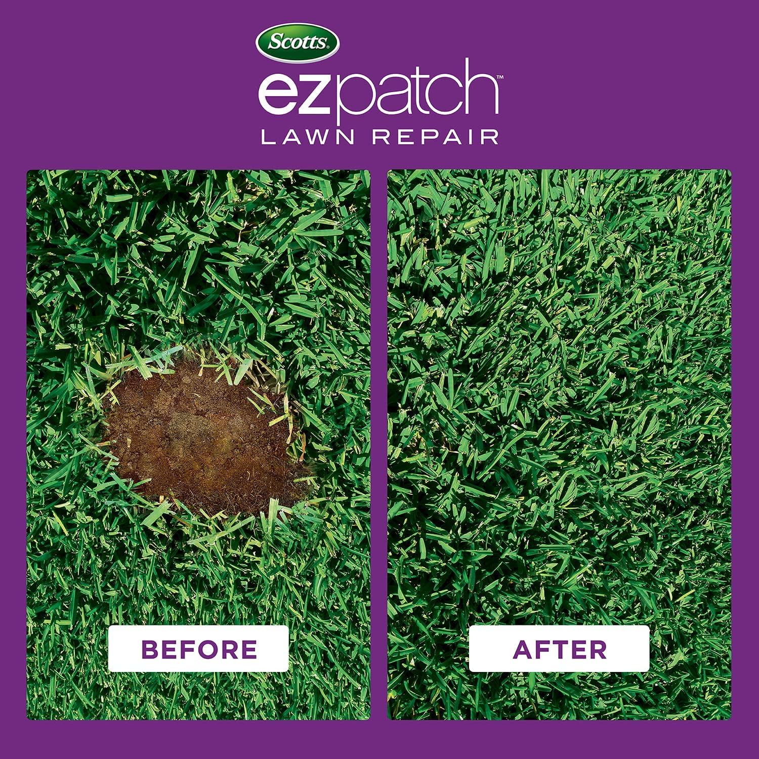 Scotts EZ Seed Sun & Shade Patch for St. Augustine Grass, 6 Pack - Helps Repair, Ready to Use