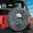 thumbnail image 3 of Lotusprinthandmade Skull Floral Halloween Graphic Spare Tire Cover Without Backup Camera Hole 6 Sizes (34 in.), 3 of 7