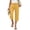 Yellow #004, variant on Capri Pants for Women Cotton Linen Straight Leg Pants with Pockets Cropped Elastic Waist Vacation Trousers, L