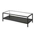 thumbnail image 3 of HomeRoots 523328 17 x 54 x 24 in. Black Glass Rectangular Coffee Table with Shelf, 3 of 3