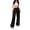 16# Black, variant on Womens Parachute Pants Y2k Baggy Wide Leg Track Pants Elastic Waist Jogger Sweatpants Hiking Pants Trousers White S