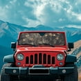 thumbnail image 3 of Uorisanigo Windshield Sunshade Foldable Black Camo Hunting Sun Visor Aluminum Foil Sun Shield for 2018-2025 Jeep Wrangler JL & 2/4 Door 4XE & 2020-2025 Jeep Gladiator JT Thicken Block UV Rays, 3 of 7