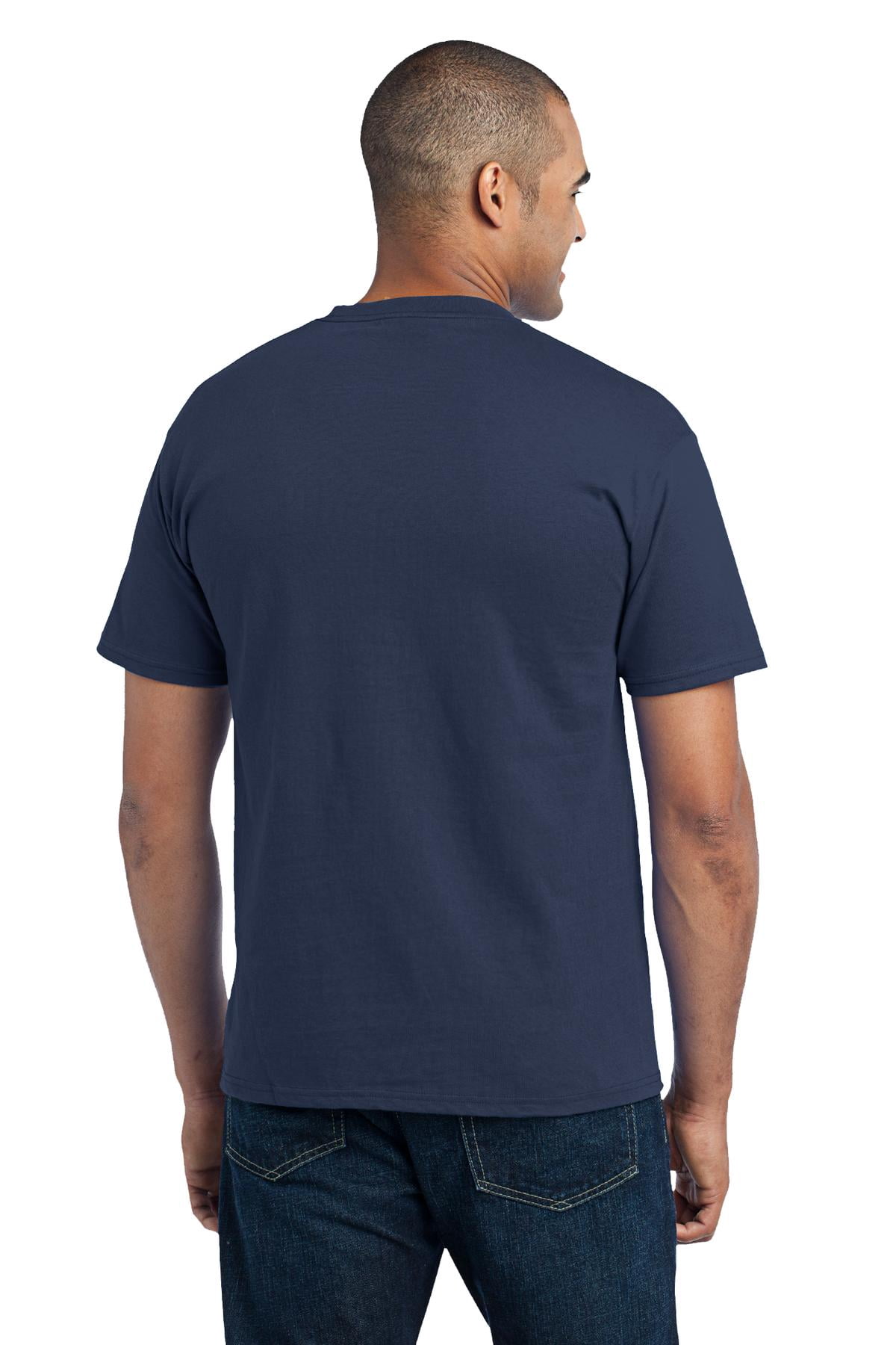 Port & Company Men's 50/50 Cotton/Poly T-Shirt With Pocket - XL, Royal Blue