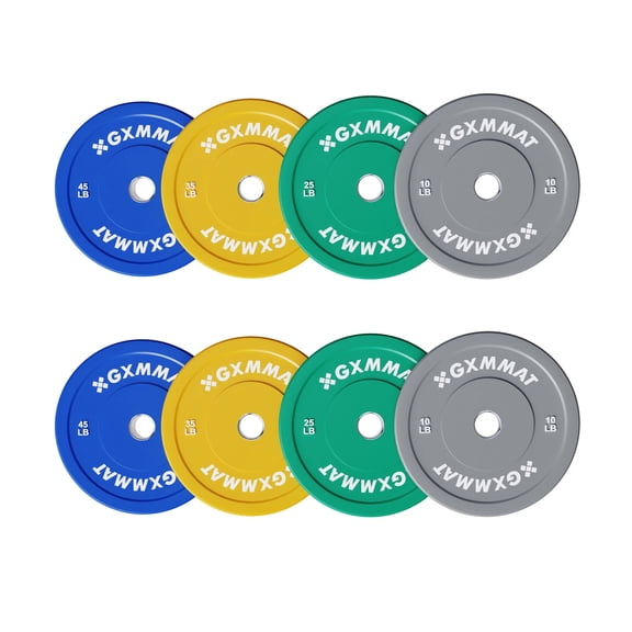 2-Inch Olympic Full Rubber Weight Plates|10/25/35/45LB High-Bounce barbell weight set(8 packs 230LBS) With Steel Insert|fit for Strength Training Weightlifting&Crossfit|Home Gym Compatible