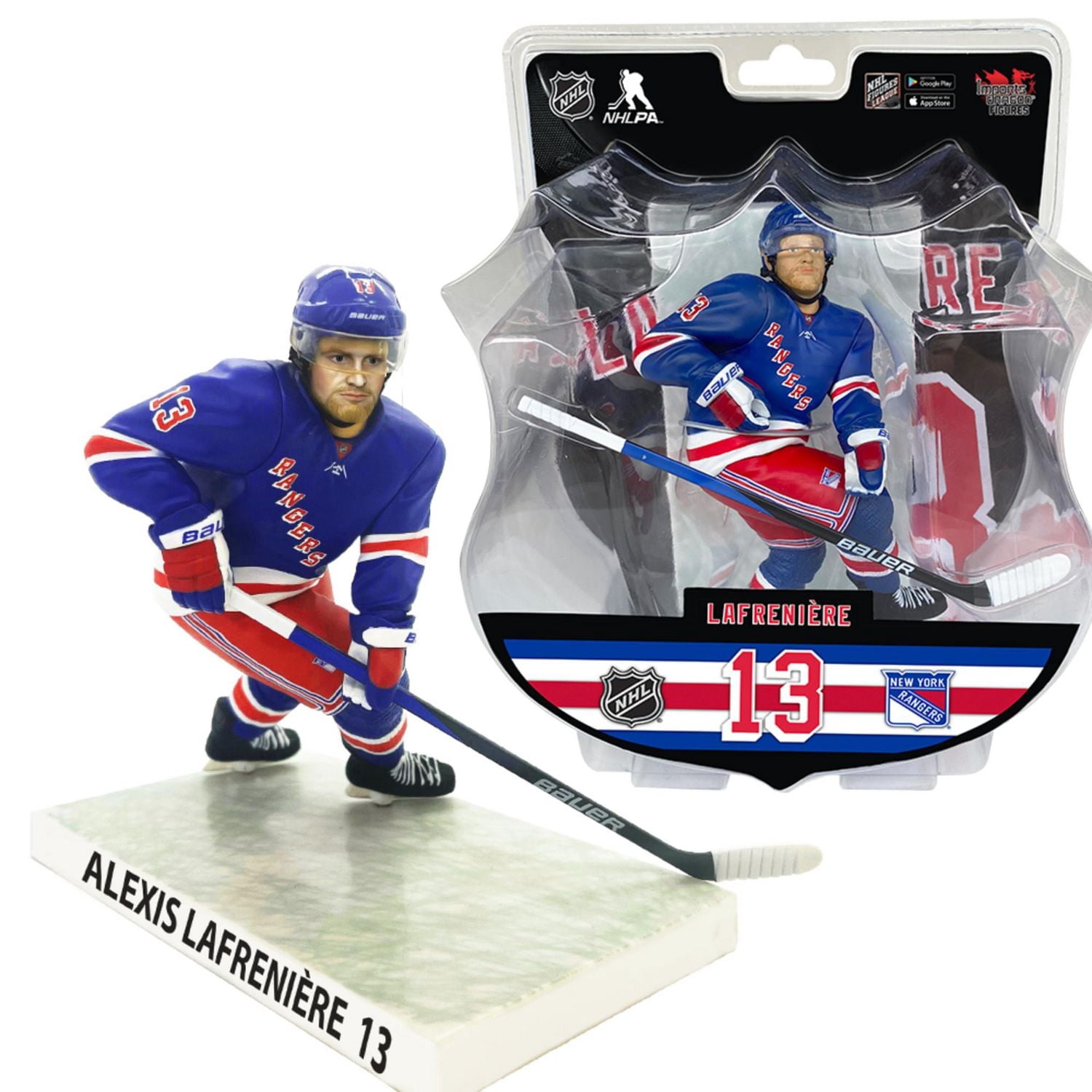 NHL Figures - Alexis Lafrenière - New York Rangers - 6 Inch Figure
