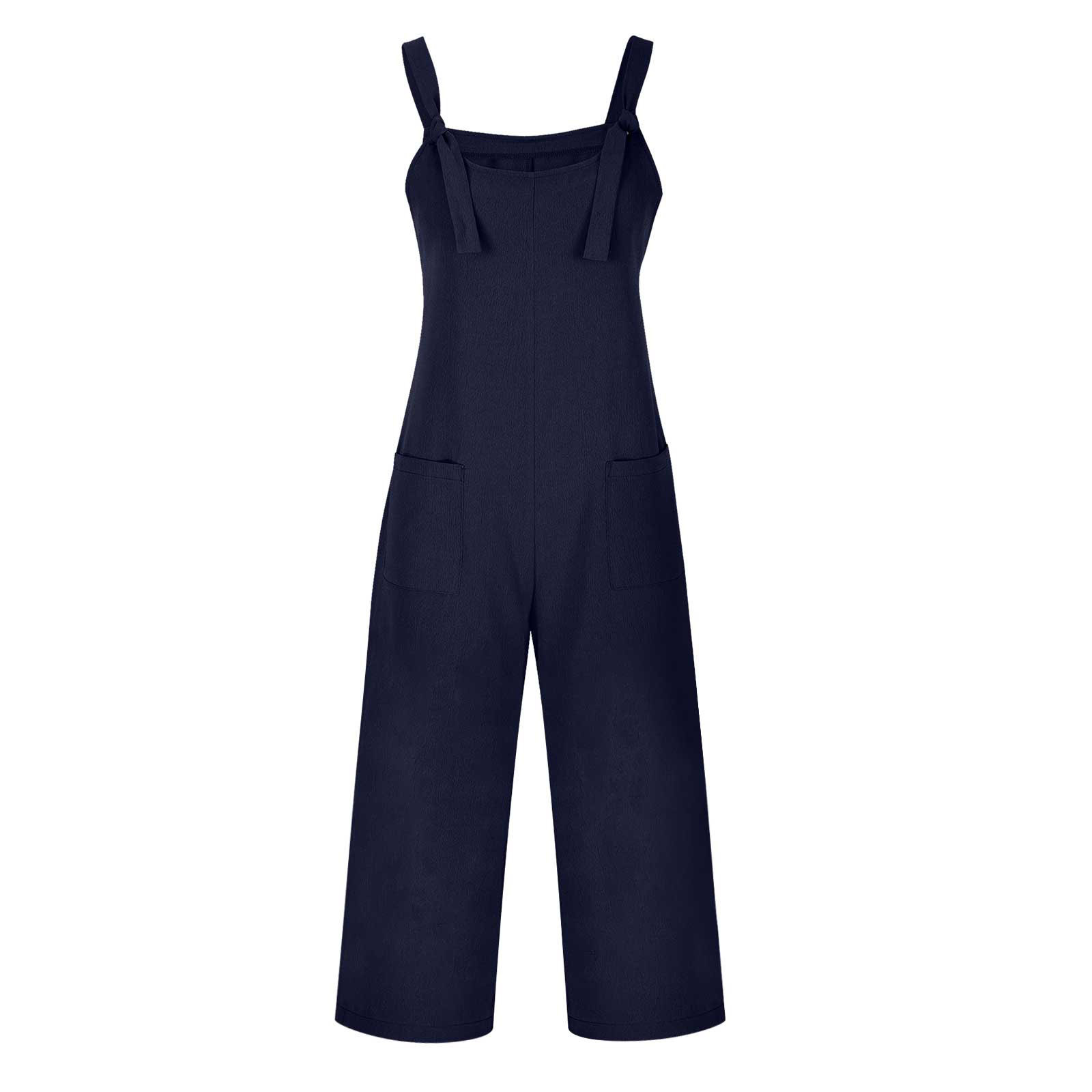 Barboteuse 2 Pièces Femme - Ensemble Tendance 2024 - Jambes Larges - Couleur Unie - Bretelles Larges