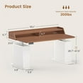 thumbnail image 2 of 55" Standing Desk with LED Lights and Storage, Modern Fluted Stand Up Desk, Height Adjustable Home Office Desk, 2 of 7