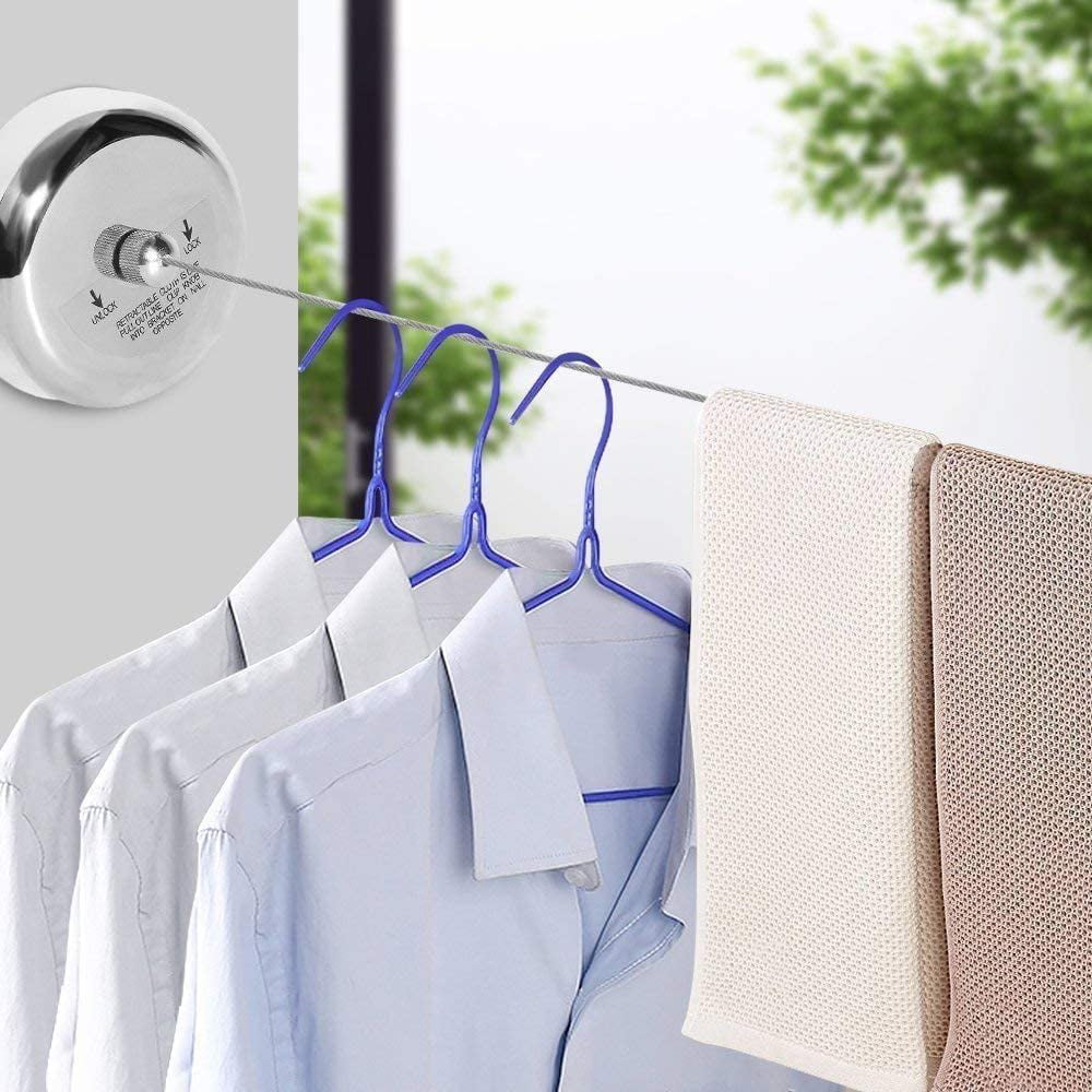 Details about   2.8m Stainless Steel Retractable Clothesline Nylon Laundry Single Drying Line 