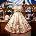 thumbnail image 5 of WAGUTH Women's Oktoberfest Print Dirndl Dresses Sleeveless Midi-Length Dress A‑Line Swing Dress for Beer Festival Party, 5 of 5