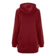 thumbnail image 6 of Frontwalk Lightweight Zip Up Hoodies for Women Hooded Sweatshirts with Pocket Long Sleeve Thin Jacket with Zipper Red XL, 6 of 6