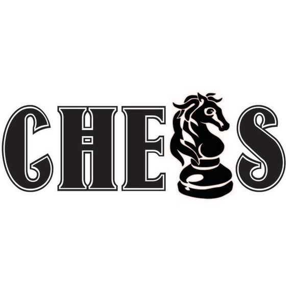 Chess Vinyl Wall Decal - Board Game Decor | Sticker | Lettering - 20"x8" [CH3]